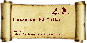 Landesman Mónika névjegykártya